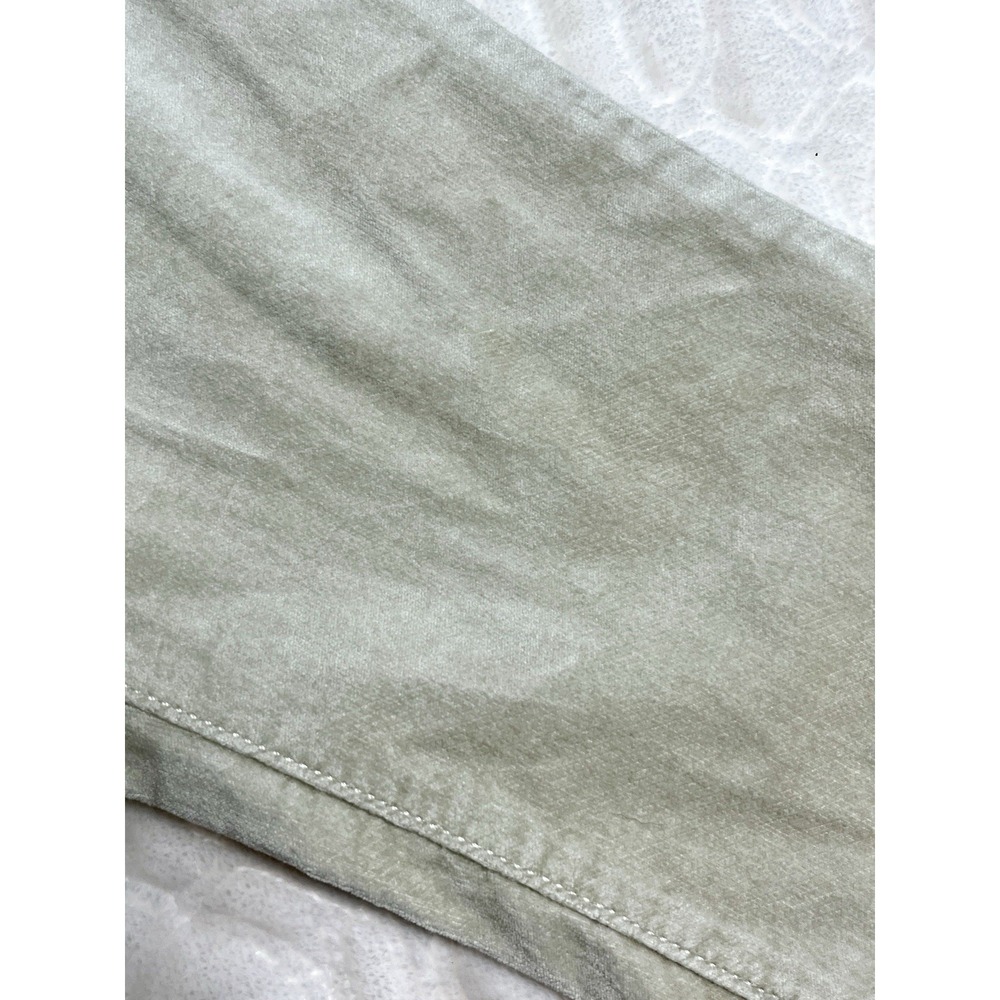 LOFT Crop Skinny Jeans Women 29/8 Cream Velveteen Feel‎ Button Hem Stretch NWT - Picture 10 of 12